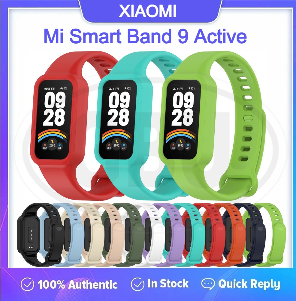 Compatible with Xiaomi Smart Band 9 Active / Mi Band 9 Active Soft Silicone Replacement Strap Band (NOT ORIGINAL)