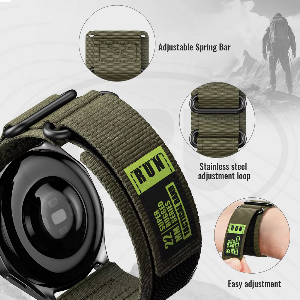 Nylon Watch Band Strap for model Amazfit / Coros / Fossil / Garmin / Huawei / Realme / Samsung / Xiaomi