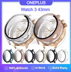 Oneplus Watch 3 43mm / Oneplus 3 43mm Sarung Full Built-in Tempered Glass Cover