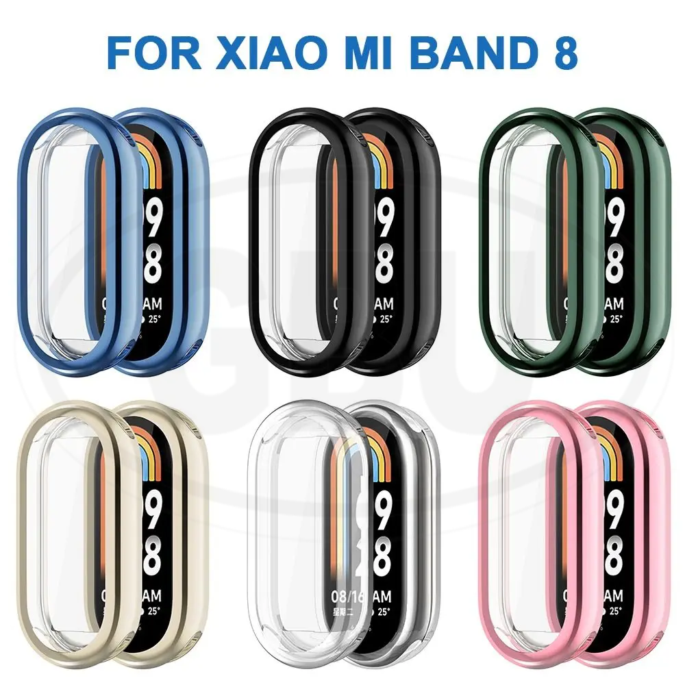 Compatible with Xiaomi Smart Band 8 / Mi Band 8 / Band 8 Sarung Full TPU Built-in Screen Protector Cover (NOT ORIGINAL)