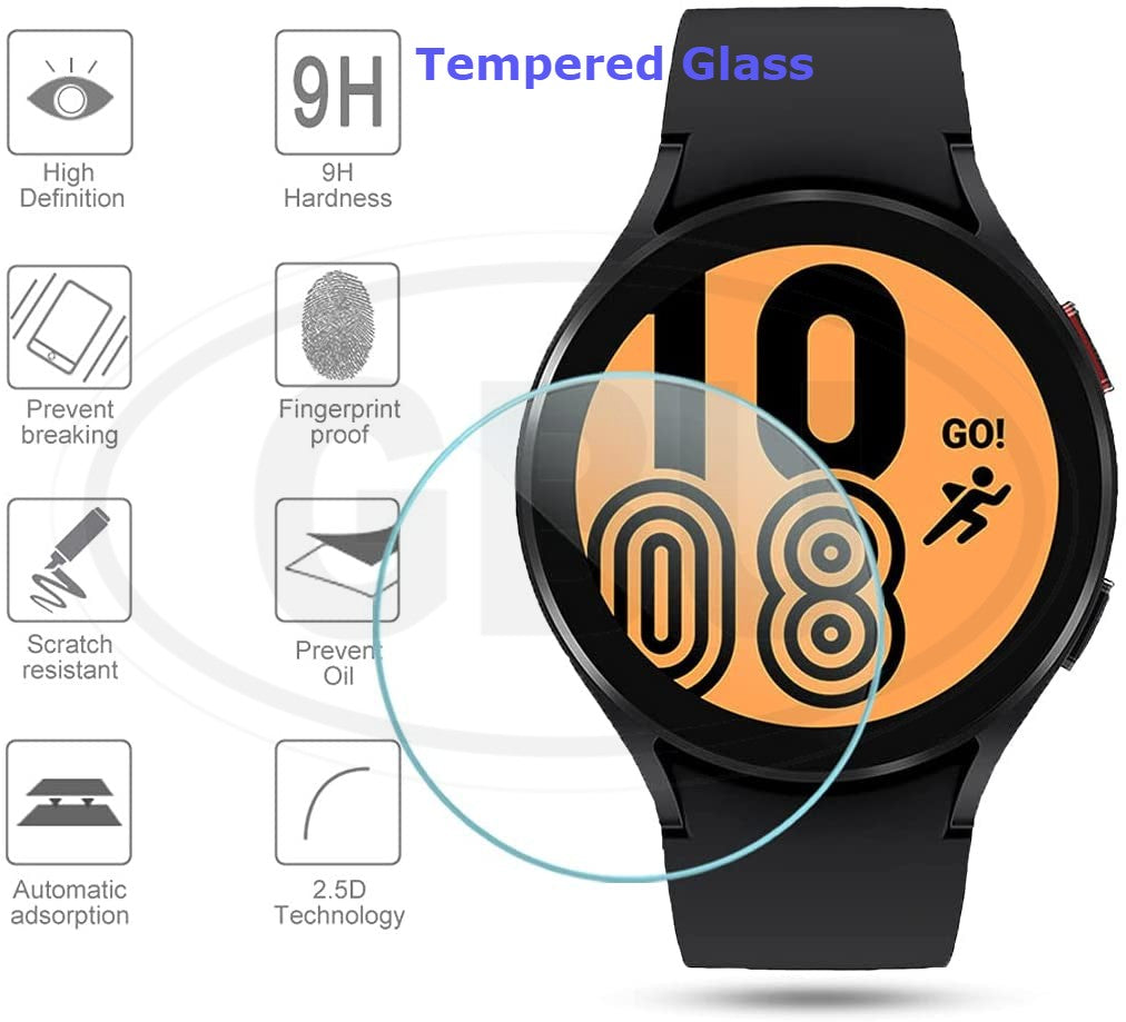[2pcs] Samsung Galaxy Watch 4 / Watch 4 Classic 3D Full Cover Screen Protector Tempered Glass - Full Screen