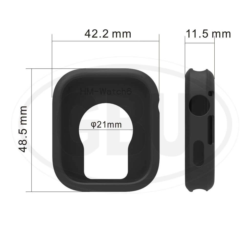Redmi Watch 6 Sarung Full Built-in Tempered Glass Cover / Sarung Half Silikon - No Screen