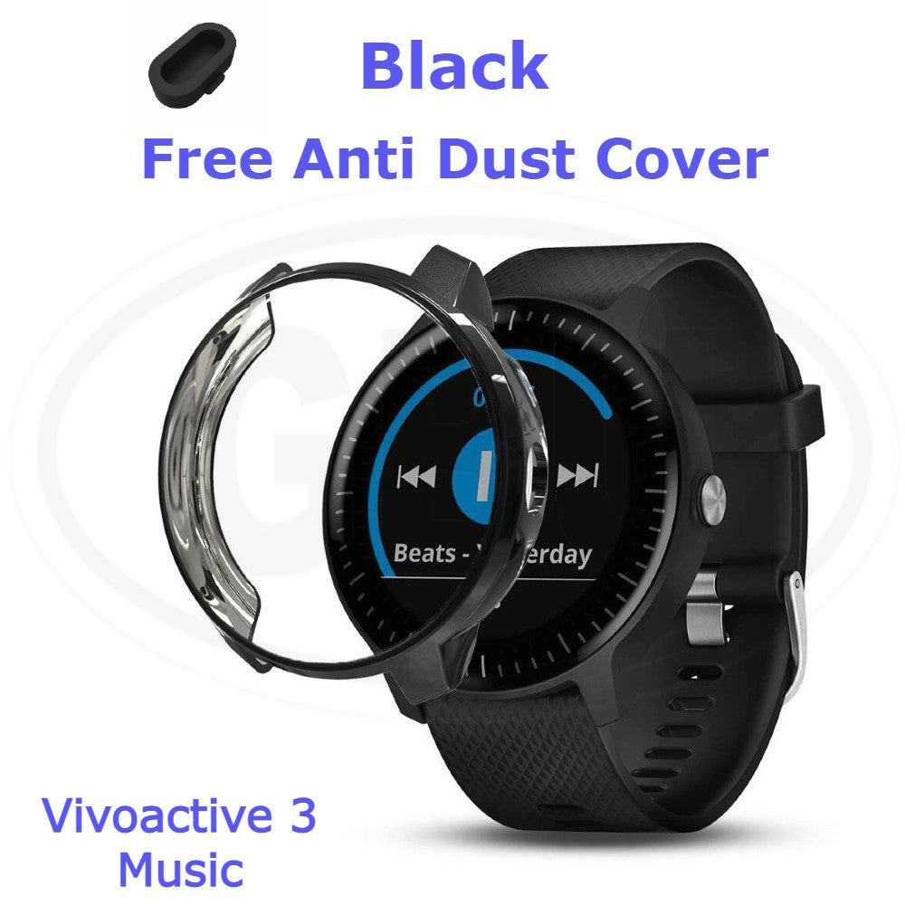 Compatible with Garmin Vivoactive 3 Music Sarung Full TPU Built-in Screen Protector Cover  PERCUMA Anti-Dust Cover (NOT ORIGINAL)