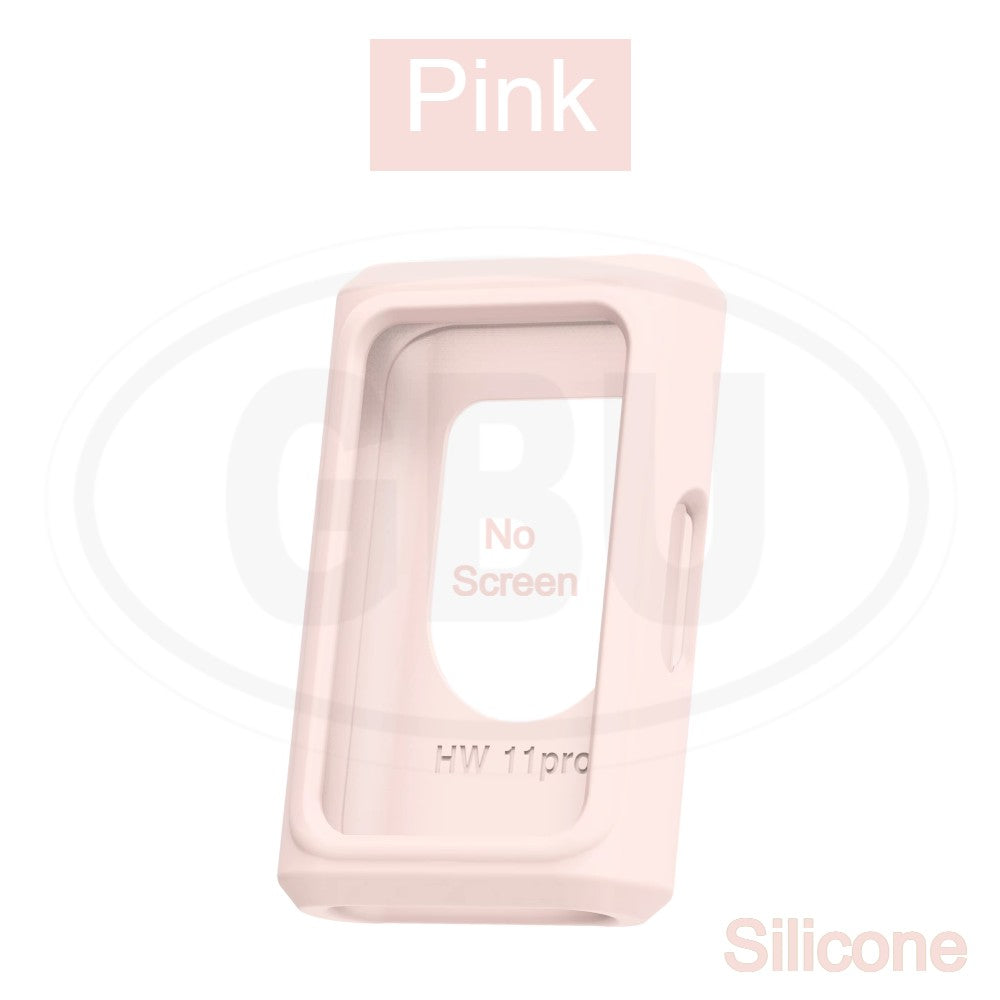 Huawei Band 11 / Huawei Band 11 Pro Sarung Full Built-in Tempered Glass / Sarung Half Silikon - No Screen Cover