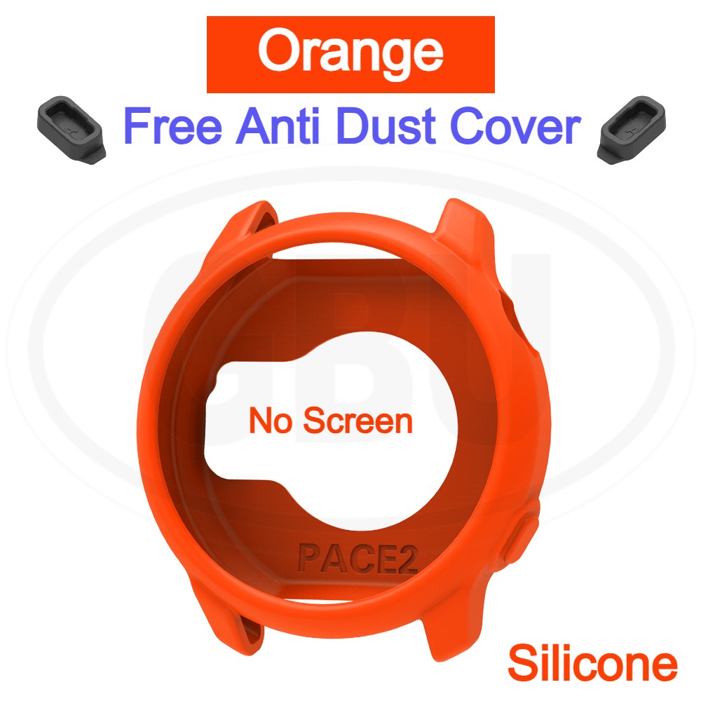 Coros Pace 2 Full Cover Case with Tempered Glass Protector  / Silicone Half Cover Protector Case - No Screen