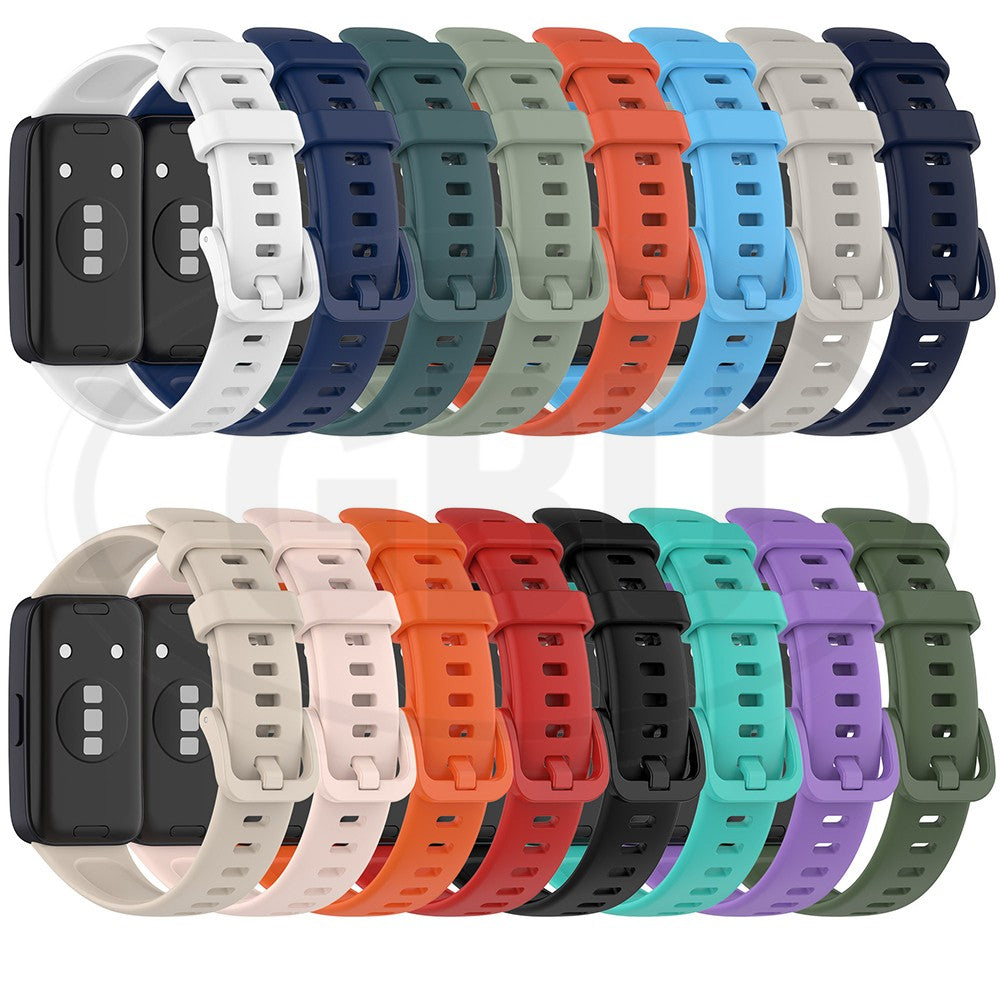 Huawei Band 10 / Huawei Band 9 / Huawei Band 8 Smartwatch Tali Silikon Lembut / Watch Strap - Full Color Buckle (High Quality)