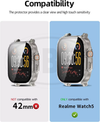 Realme Watch 5 Sarung Full Built-in Tempered Glass / Sarung Half Silikon - No Screen