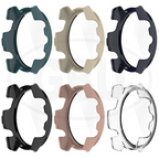 Garmin Forerunner 165 / Forerunner 165 Music Silicone and Full Cover Case with Tempered Glass Protector Screen