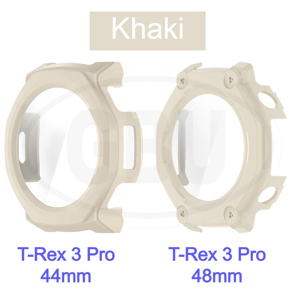 Amazfit T-Rex 3 Pro 44mm / T-Rex 3 Pro 48mm Sarung Full Built-in Tempered Glass / Sarung Half Silikon - No Screen