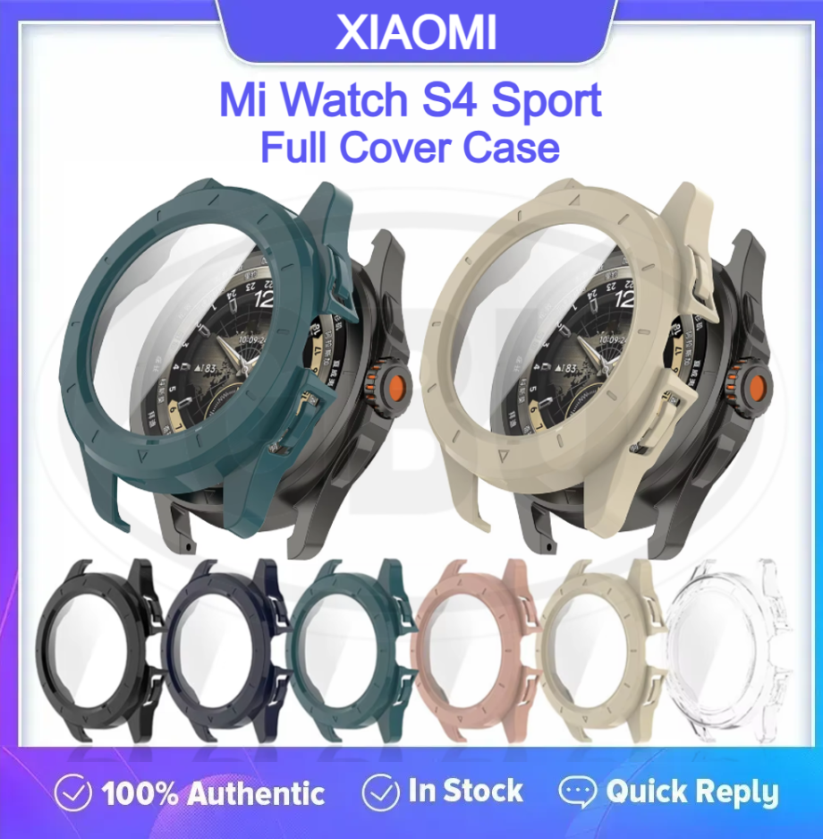 Xiaomi Watch S4 Sport / Mi S4 Sport Full Cover Case with Tempered Glass Protector Screen - 2-in-1 Cover