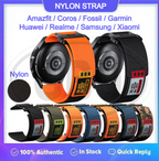 Nylon Watch Band Strap for model Amazfit / Coros / Fossil / Garmin / Huawei / Realme / Samsung / Xiaomi