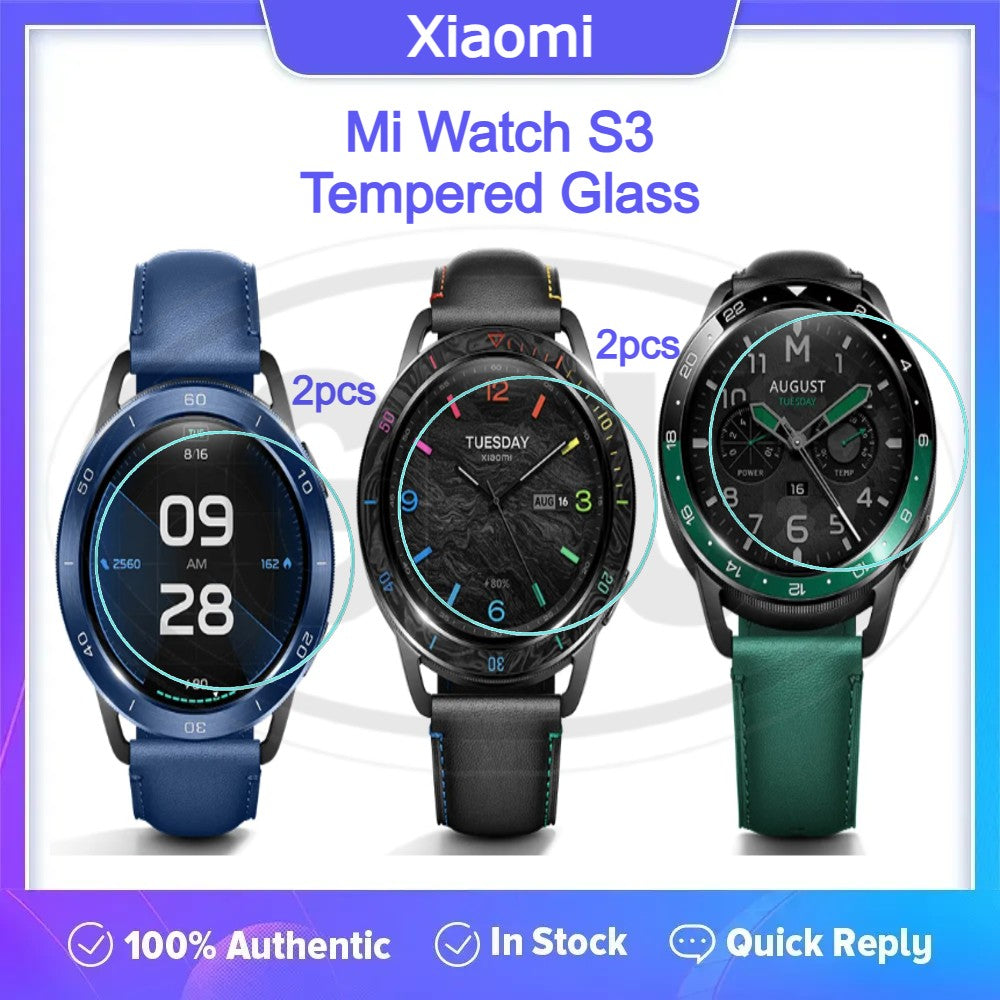 [2pcs] Xiaomi Watch S3 / Mi Watch S3 Screen Protector HD Tempered Glass