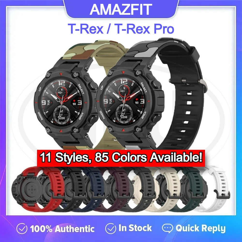 Compatible with Amazfit TRex / T-Rex Pro / T-Rex / TRex Pro Soft Silicone Strap Band  - A1919 / A1918-22mm (NOT ORIGINAL)