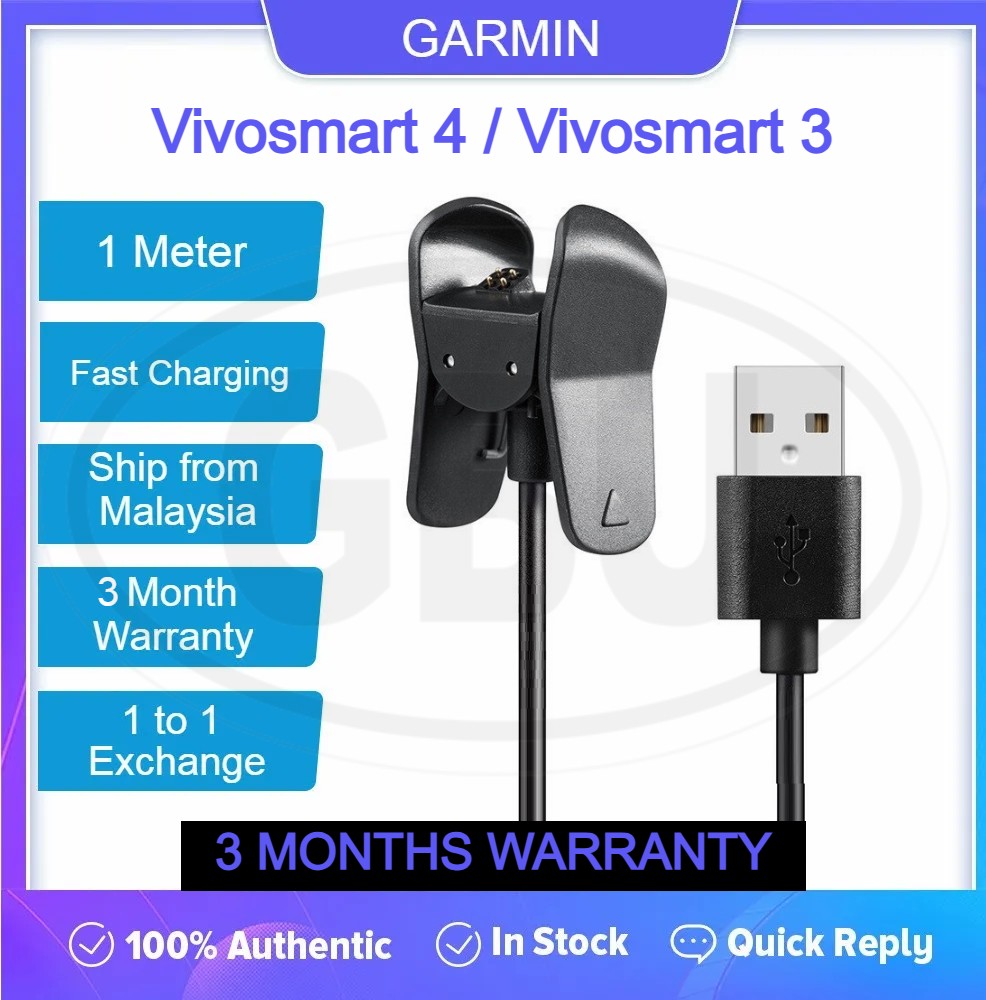 Garmin Vivosmart 4 / Garmin Vivosmart 3 USB Charging Cable Clip - Charger
