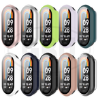 Xiaomi Smart Band 8 / Xiaomi Smart Band 10 / Mi Band 8 / Mi Band 10 Sarung Full Built-in Tempered Glass Cover