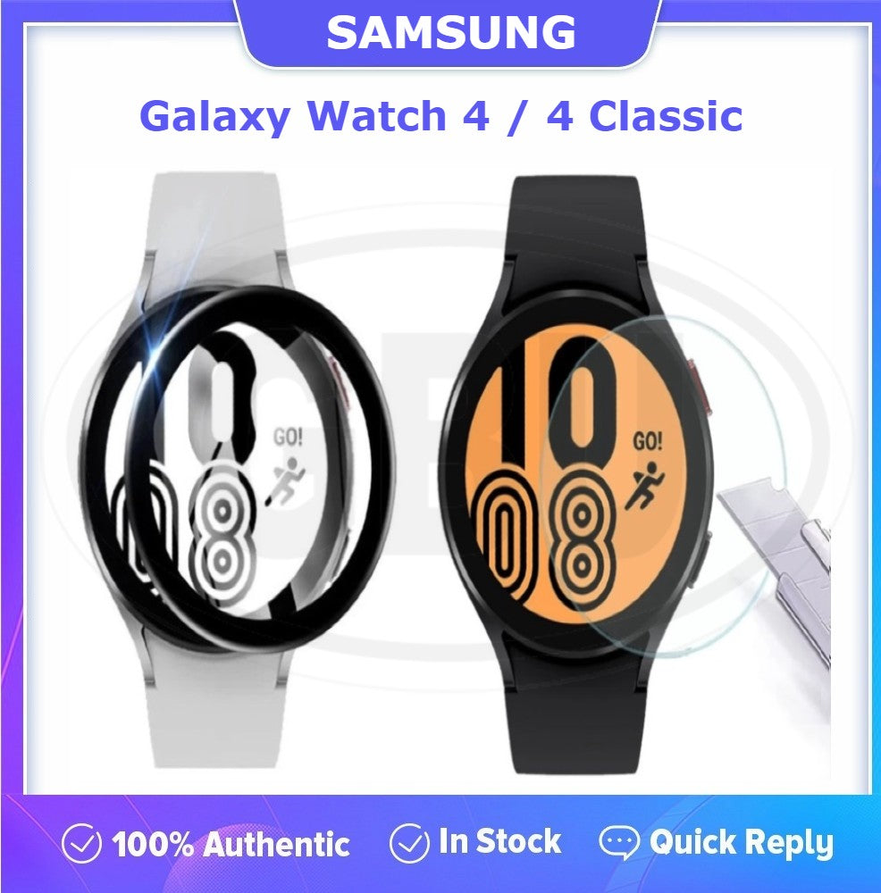 [2pcs] Samsung Galaxy Watch 4 / Watch 4 Classic 3D Full Cover Screen Protector Tempered Glass - Full Screen