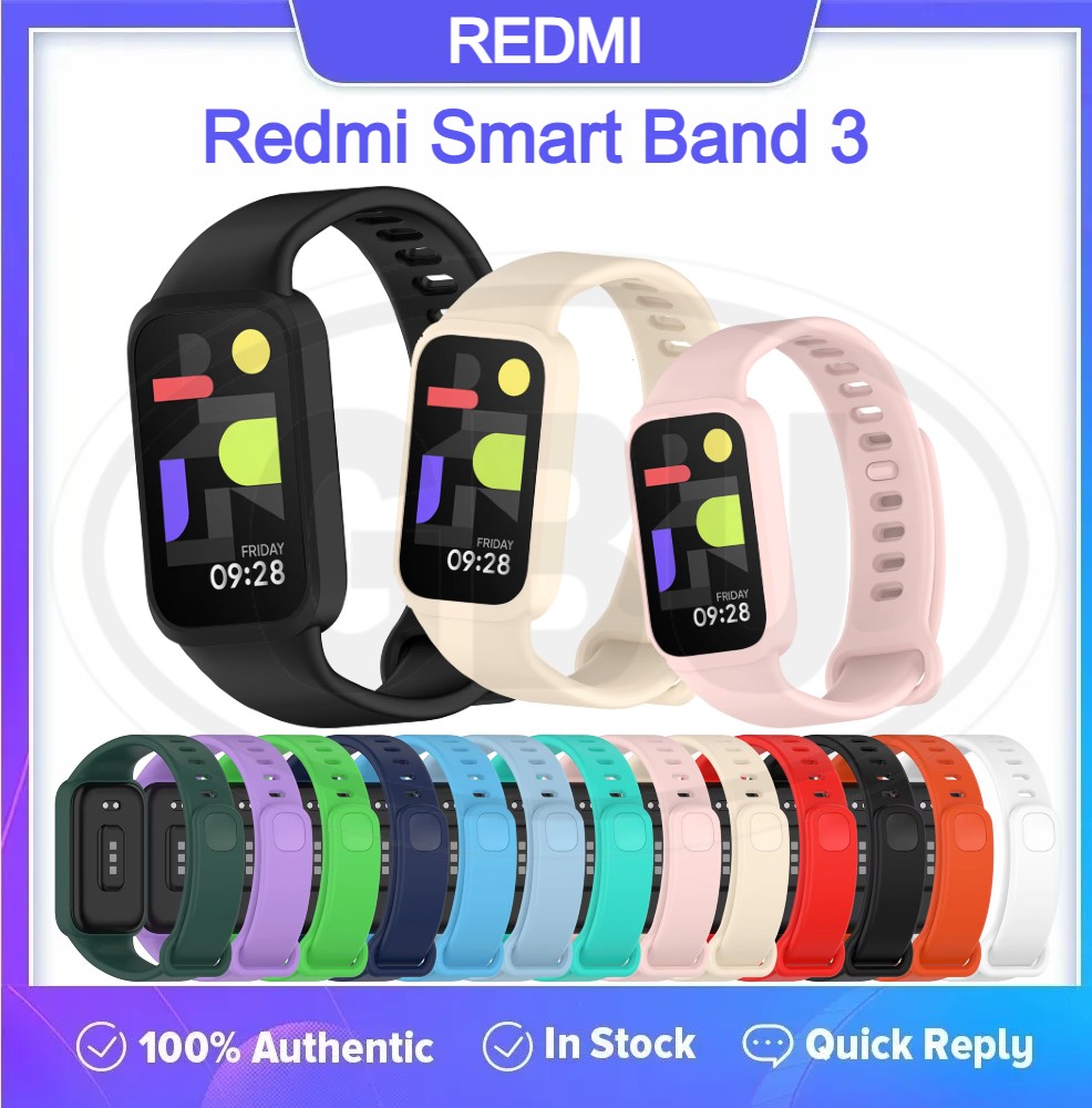 Compatible with Xiaomi Redmi Smart Band 3 / Redmi Band 3 Soft Silicone Replacement Strap Band (NOT ORIGINAL)