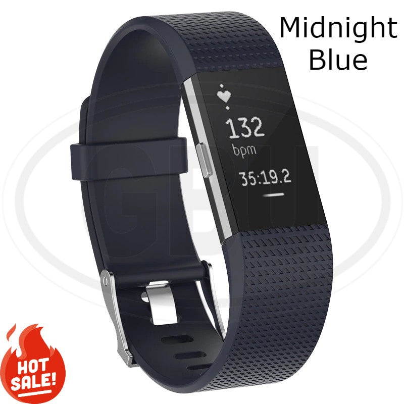 Fitbit Charge 2 Smart Watch Soft Silicone Replacement Band Strap