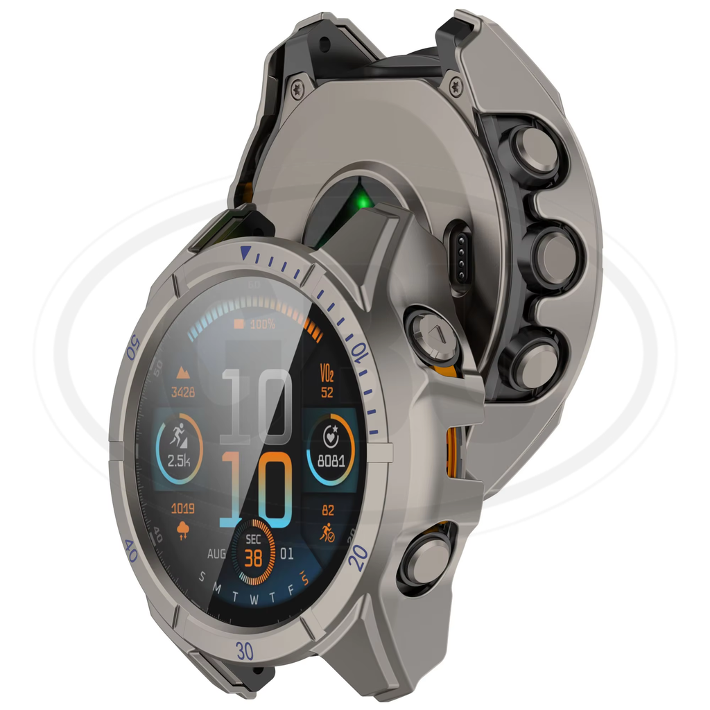 Garmin Tactix 8 47mm / Tactix 8 51mm / Tactix 8 51mm Solar Sarung Full TPU Built-in Screen Protector Cover