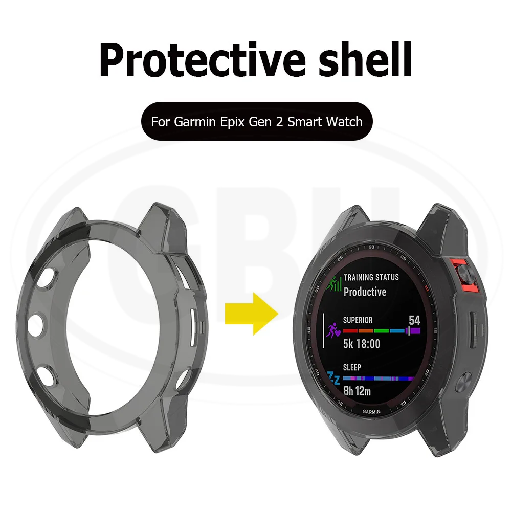 Garmin Epix Gen 2 / Epix (Gen 2) TPU Half Cover Protector Case - No Screen