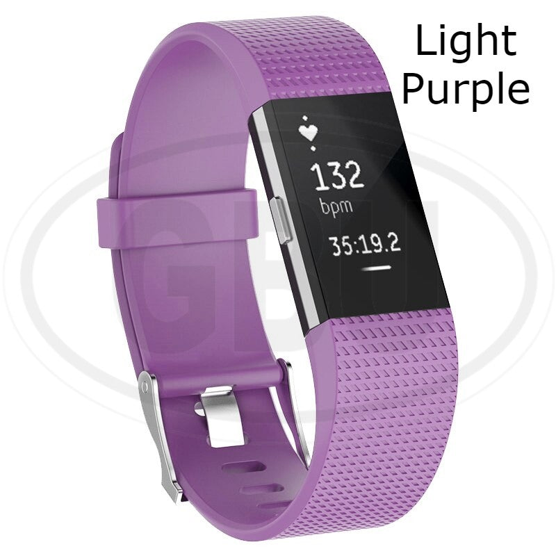 Fitbit Charge 2 Smart Watch Soft Silicone Replacement Band Strap