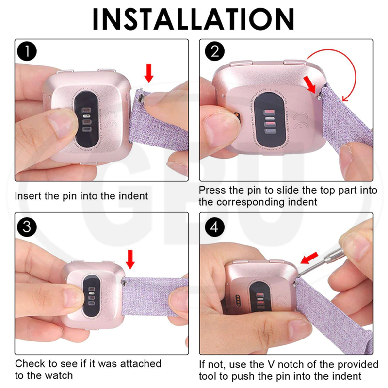 Fitbit Versa / Versa Lite / Versa 2 Tali Silikon Lembut / Woven Fabric Strap / Leather / Milan Loop Watch Strap - 22mm