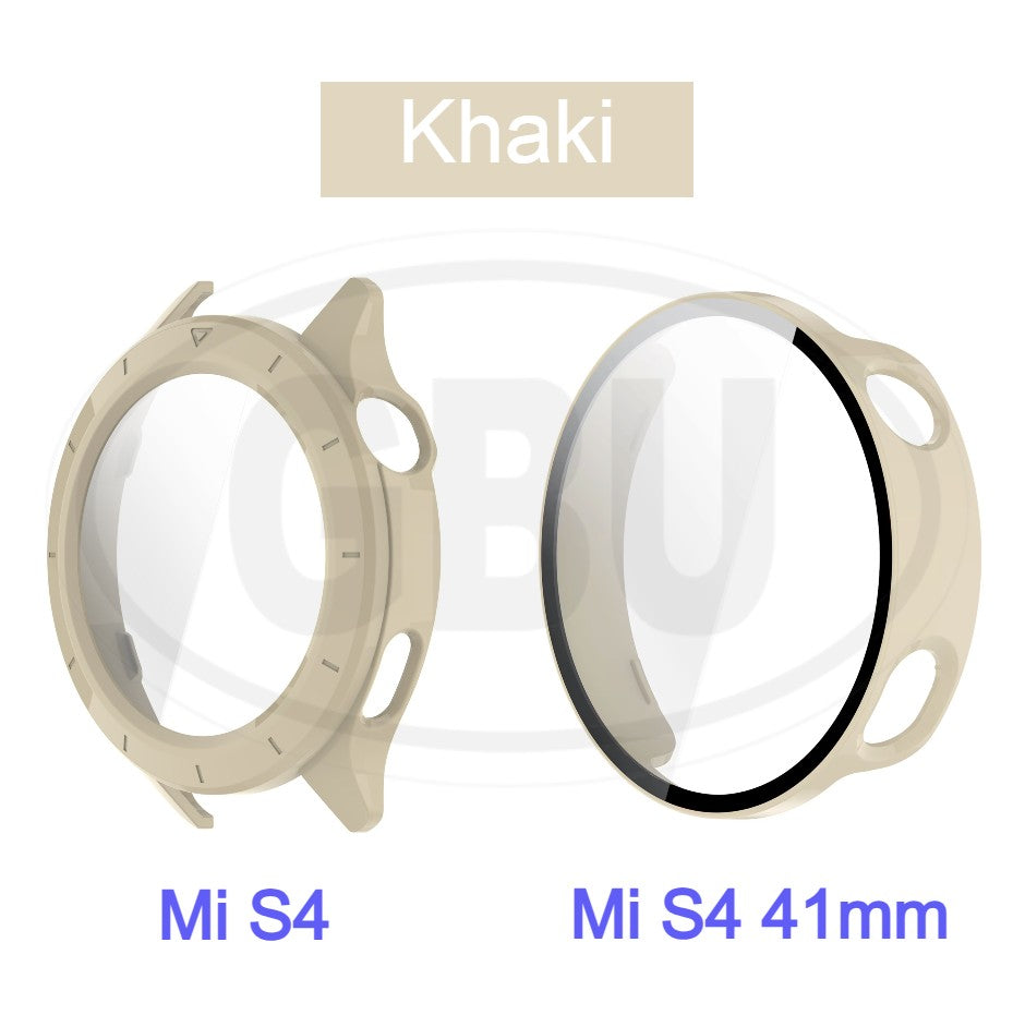 Xiaomi Watch S4 / Mi Watch S4 41mm Full Cover Case with Tempered Glass Protector Screen - 2-in-1 TPU Cover