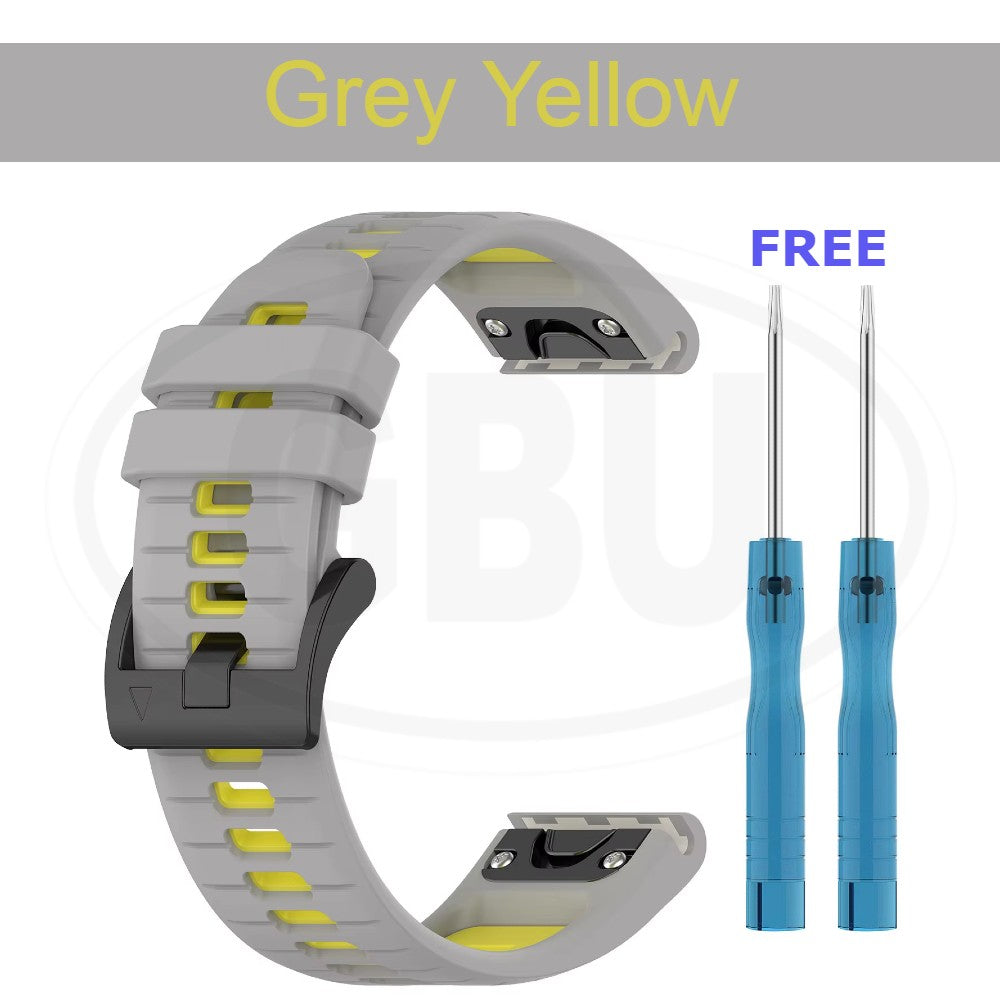 Compatible with Garmin Fenix E / 8 47mm / Fenix 7 6 5 / Instinct E 3 45mm / Instinct 2 / FR 970 965 955 945 935 Quick Fit Watch Strap Band - 22mm (NOT ORIGINAL)