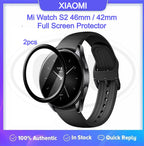 [2pcs] Xiaomi Watch S2 / Mi Watch S2 46mm / 42mm 3D Full Cover Screen Protector - Full Screen