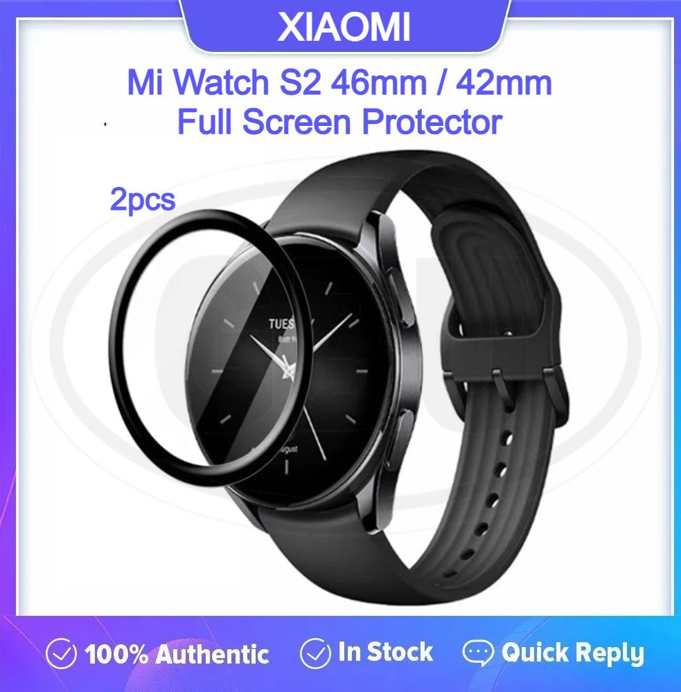 [2pcs] Xiaomi Watch S2 / Mi Watch S2 46mm / 42mm 3D Full Cover Screen Protector - Full Screen